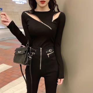 Zip Cutout T-shirt