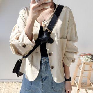 Round-neck Drop-shoulder Jacket