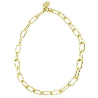 Oblong-chain Metal Choker One Size
