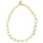 Oblong-chain Metal Choker One Size