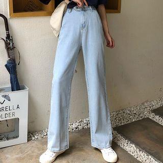 Loose-fit Washed Wide-leg Pants