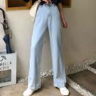 Loose-fit Washed Wide-leg Pants