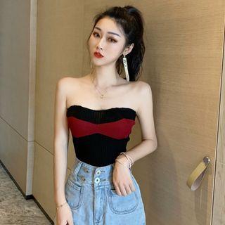 Strapless Two-tone Top