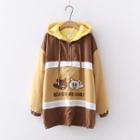 Embroidered Hoodie Dress Yellow - One Size