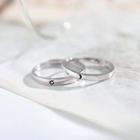 925 Sterling Silver Couple Matching Moon / Sun Ring Silver - One Size