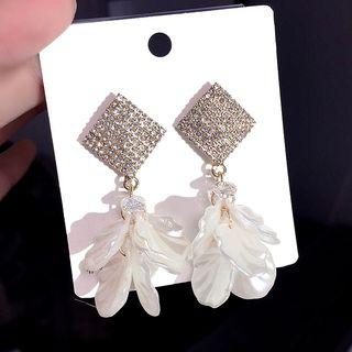 Shell Petal Dangle Earring Gold - One Size
