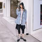 Denim Fake Two Piece Coat