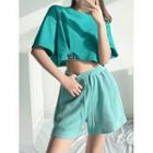 Waffle Wide-leg Shorts In 5 Colors