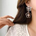 Floral Drop Earring 1 Pair - A - Transparent - One Size