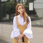 Bell-sleeve Hidden-button Shirt