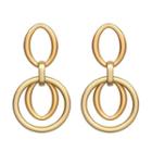 Double Hoop Earrings Gold - One Size
