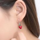 Rhinestone Strawberry Drop Earring
