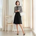 Frill-trim Mock Two Piece Dress