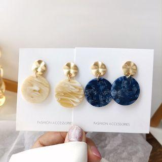 Disc Drop Ear Stud