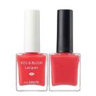 The Saem - Kiss & Blush Lip Lacquer + Nail Set (#cr01 Best Seller)