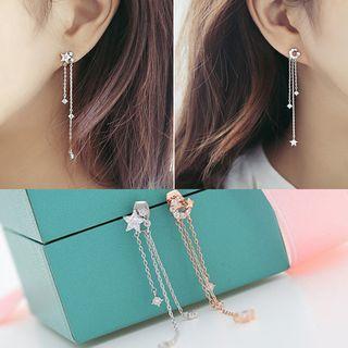 Crescent Moon & Star Non-matching Earring