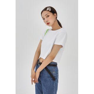 Basic Colored Cropped T-shirt