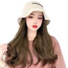 Hair Extension / Lettering Embroidered Bucket Hat / Hair Net / Set