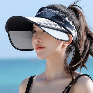 Houndstooth Sun Hat With Flaps