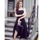Asymmetric Wide Strap A-line Dress