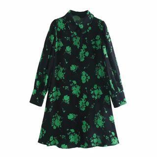 Vintage Floral Print Dress
