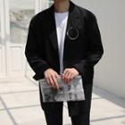 Single Button Hoop-detail Blazer