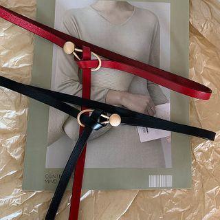 Leather Slim Belt
