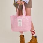 Tag-detail Shopper Bag Pink - One Size