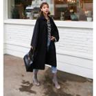 Hidden-button Loose-fit Coat With Sash