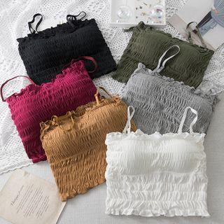 Crinkle Cropped Camisole Top