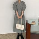 Puff-sleeve Trench Coat With Sash