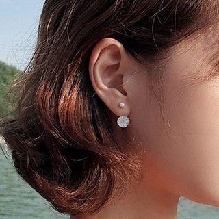 Faux Pearl Daisy Swing Earring