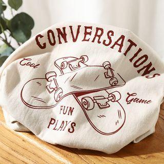 Skateboard Print Vintage T-shirt