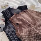 V-neck Asymmetrical Knit Vest