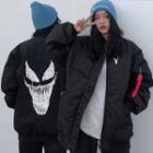 Printed Zip Jacket Black - M