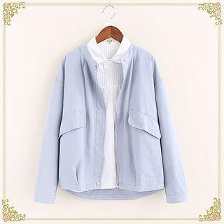 Loose-fit Round Neck Jacket