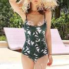 Print Swimsuit Green - One Size