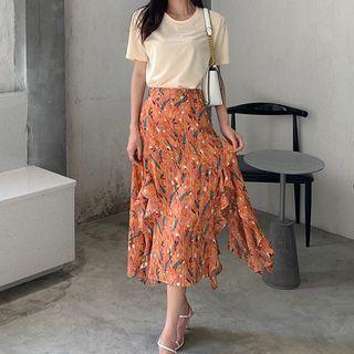 Set: Short-sleeve T-shirt + Print Dress