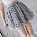 Glitter Mini A-line Mesh Skirt