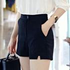 Cutout-hem Dress Shorts