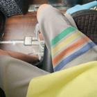 Striped Straight Leg Sweatshorts Gray - One Size