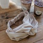 Knotted Cotton Hair Band Beige - One Size