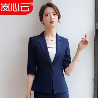 Elbow-sleeve Single Button Blazer / Pencil Skirt / Dress Pants / Set
