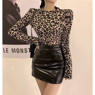 Leopard Long-sleeve T-shirt Leopard - One Size