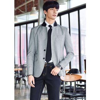 Mandarin-collar Blazer