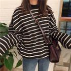 Long-sleeve Striped Sweatshirt