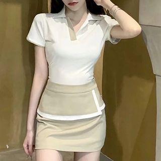 Set: Short-sleeve Polo Shirt + Skort