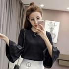 Bell 3/4-sleeve Knit Top