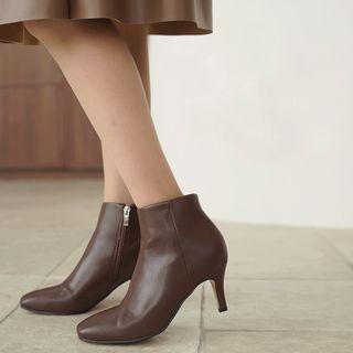 Square-toe Stiletto Ankle Boots