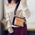 Two-tone Crossbody Bag Black & Khaki - One Size